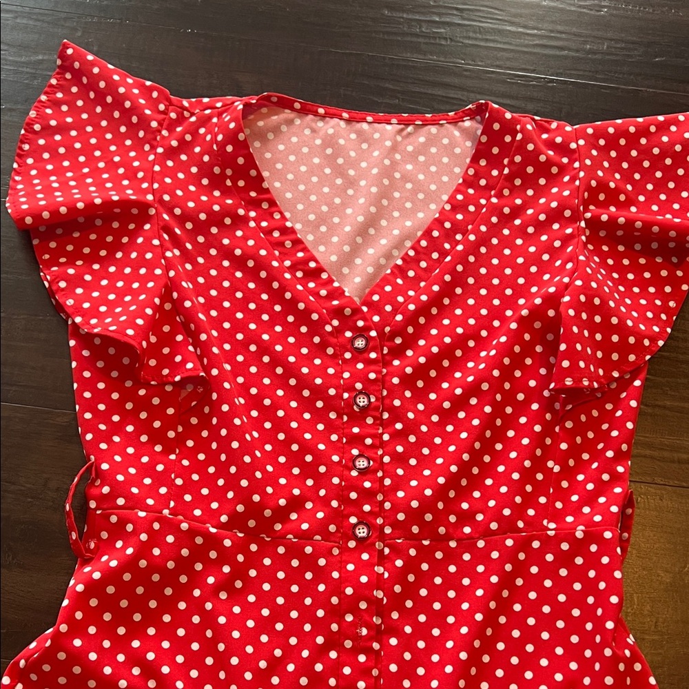 Red Polka Dot Dress - Picture 4 of 5